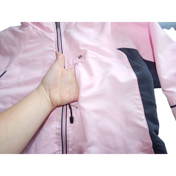 DANSKIN NOW women's small 4/6 light pink lined windbreaker jacket - Picture 3 of 8